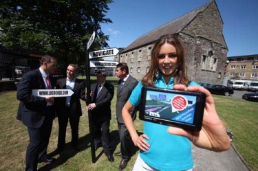 Pictured at the launch of Loc8 Code are model Ruth Griffin, Martin Corkery (Enterprise Ireland), Clive Taylor (Garmin Europe Ltd), Gary Delaney (CEO of Loc8 Code Ltd) and Tony Carson (Chairman of Loc8 Code Ltd)
